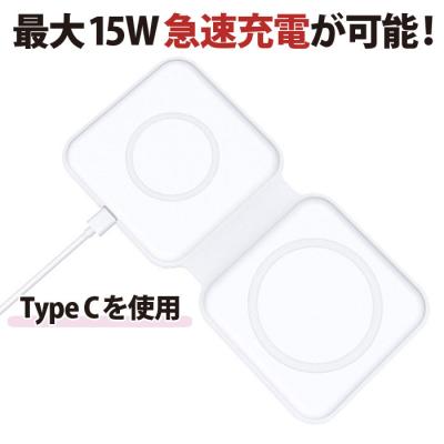 日本語説明書付き ワイヤレス充電器 2in1 ワイヤレスチャージャー