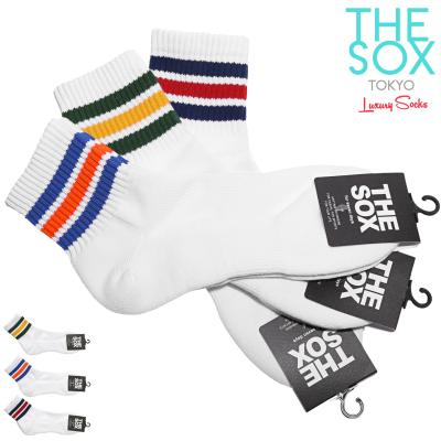 THESOX(ザソックス)配色3本ラインショートソックス