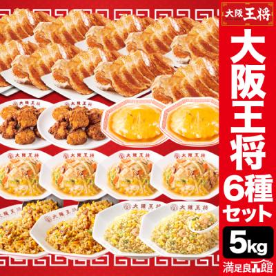 お値引きクーポン配布中 大阪王将6種得々セット 5kg超 天津飯 唐揚げ 餃子 炒飯 中華丼 福袋 王将福袋 得々福袋 送料無料