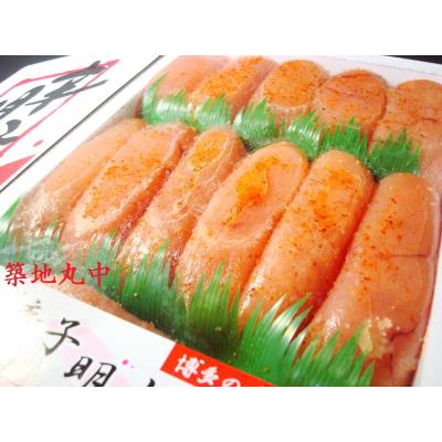 築地丸中　特大！博多ふくいち特大辛子明太子１本物1ｋｇ 明太子 めんたいこ (大T)  お年賀 お祝い お中元 ギフト