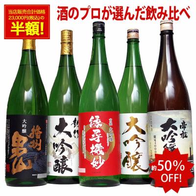 日本酒 セット 飲み比べ 大吟醸 セット 50％OFF 5本セット 辛口 ギフト お酒 飲み比べ