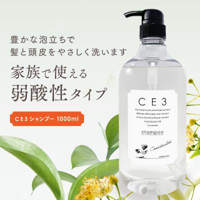 CE3 シャンプー 1,000ml ノンシリコン サロン専売 弱酸性 子供 敏感肌 ダメージ補修 セラミド配合 高保湿