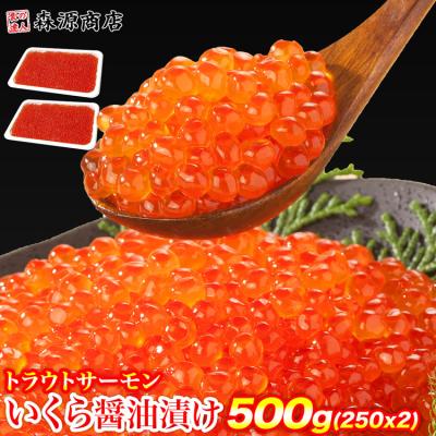 いくら 醤油漬け 500g (250g×2) 甘く濃厚 小粒 サーモントラウト イクラ丼 食品 海鮮 ギフト ポイント利用 爆買