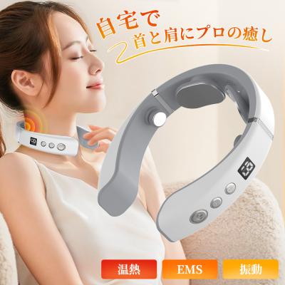 【限定1000円OFF】ネックマッサージャー ems 温熱 首 マッサージ器 充電式 軽量 振動 ネックケア 電気刺激 首こり リラックス 首マッサージ コードレス ギフト