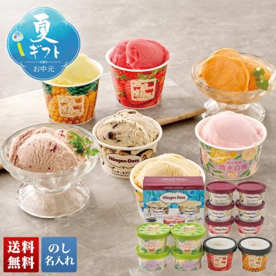 お中元 御中元 夏ギフト プレゼント 2026 送料無料 「 ハーゲンダッツ 」＆ アイスアソートギフト アイス アイスクリーム バニラ のし 名入れ HES-DS2