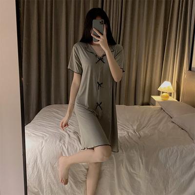 パジャマ レディース 夏 半袖 ワンピース ルームウェア 可愛い 涼しい ひんやり 前開きワンピ 入院 部屋着 リラックス 寝巻き 女の子 暑さ対策