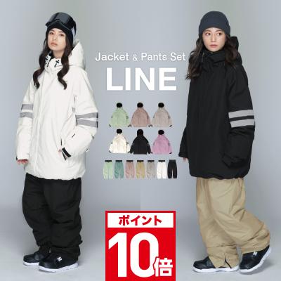 スノーボードウェア 上下セット レディース スノボウェア ボードウェア スノーウェア オーバーサイズ ICEPARDAL/アイスパーダル ISET-52PJB W5