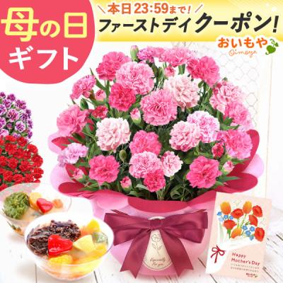 母の日 花とスイーツ 2026 ギフト 早割 プレゼント 花 スイーツ あんみつ カーネーション 鉢植え 花鉢 お菓子 食べ物 おしゃれ 50代 60代 70代
