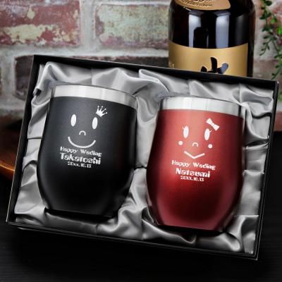 タンブラー 名入れ ペア 蓋付き ふた  コーヒー ステンレス カラー 保温 保冷 名前入り ギフト プレゼント 結婚 祝い 記念 周年 定年 退職 卒業