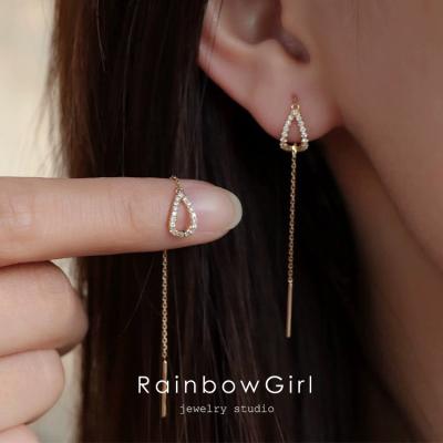 ホワイトデーお返し アメリカンピアス レディース チェーン ドロップ しずく シンプル 金属アレルギー対応 女性 人気 誕生日プレゼント ギフト