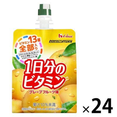 パーフェクトビタミン 1日分のビタミン グレープフルーツ味 1セット（1個（180g）×24）ゼリー飲料　ハウスウェルネスフーズ