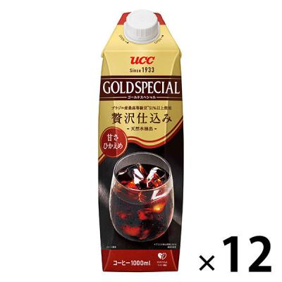 UCC上島珈琲 UCC ゴールドスペシャル アイスコーヒー 甘さひかえめ 1L 1箱（11+1本入）