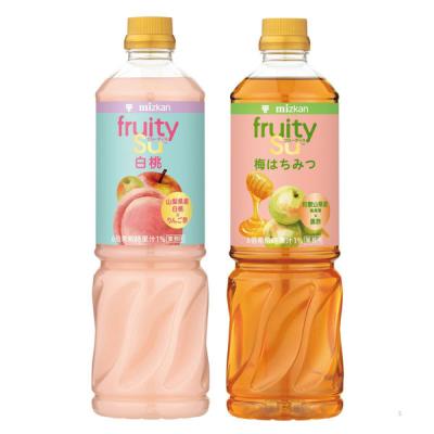 【お買い得セット】ミツカン業務用フルーティス 国産果汁シリーズ２種（白桃・梅はちみつ）６倍濃縮　飲む酢