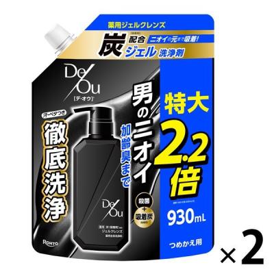 デ・オウ 薬用ジェルクレンズ シトラスハーブの香り 特大 詰め替え用 930ml 2個 EC専売品 ロート製薬