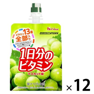 パーフェクトビタミン 1日分のビタミン マスカット味 1セット（1個（180g）×12） ハウスウェルネスフーズ　ゼリー飲料