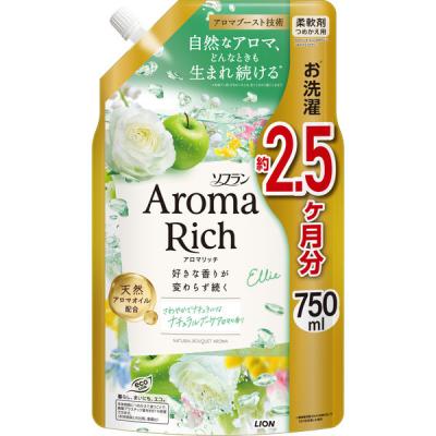 ソフラン アロマリッチ エリー 詰め替え 特大 750ｍL 1個 柔軟剤 ライオン