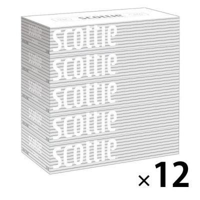 （セール）ティッシュペーパー 200組（5箱入）スコッティティシュー 1ケース（12パック）日本製紙クレシア 箱ティッシュ ボックスティッシュ 箱売り