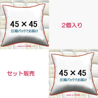 ヌードクッション クッション中身 背もたれクッション 45×45 ２個セット 日本製