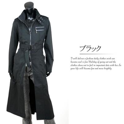 ヴァレンティノ メンズ スタンドカラー トレンチコート 薄手 黒 ブラックDMW ヴァレンティノ メンズ スタンドカラー トレンチコート 薄手 黒