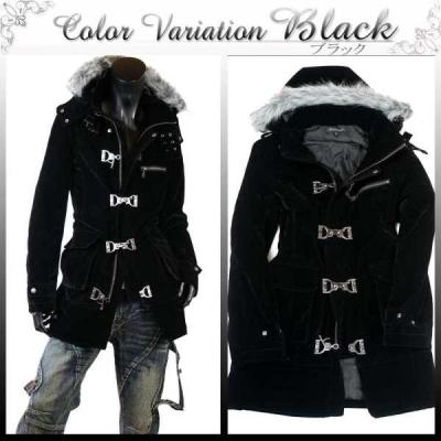 ベロアファイヤーマン コート メンズ ファーコート ベルベット