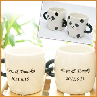 結婚祝い 名入れ なかよしペアのパンダマグカップ マグカップ ペアカップ ペアマグカップ カップル プレゼント コーヒー 名前入り おしゃれ Gl You I 10 Sally Prize 通販 Yahoo ショッピング