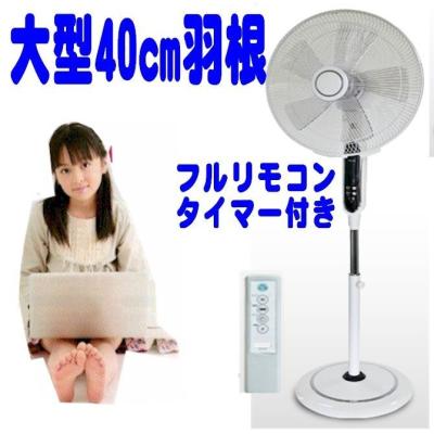 フロアー ハイリビング扇風機 大型 ビッグサイズ 40cm 5枚羽 フルリモコン付 ハイパワー akif537r