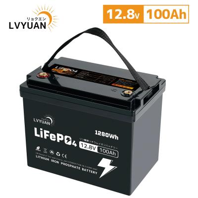 LVYUAN LiFePO4（リン酸鉄リチウム）電池  コンパクトモデル リン酸鉄リチウムイオンバッテリー 12V 100AH 1280Wh 「5年保証」「2026モデル」