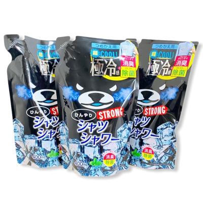 詰替３個セット  ひんやりシャツシャワーストロング ミント 400ML×3個