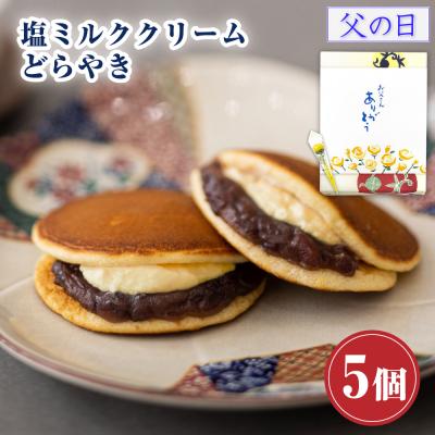 プレゼント お菓子 ギフト スイーツ どら焼き お返し 塩ミルククリーム どらやき×5個入 つぶあん お供え 和菓子 食べ物 爆買 母の日 2026