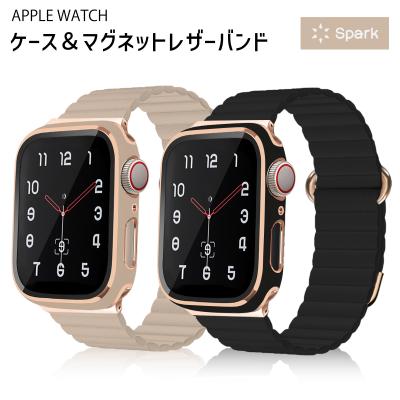 アップルウォッチ カバー バンド applewatch ケース ベルト レザー 40mm 44mm 42mm 41mm se se3  11