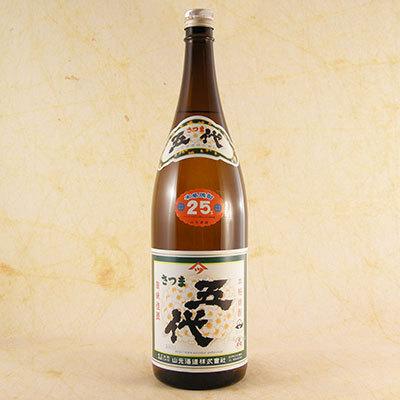 ギフト プレゼント お酒 芋焼酎 さつま五代 25° 1800ml 鹿児島県 山元