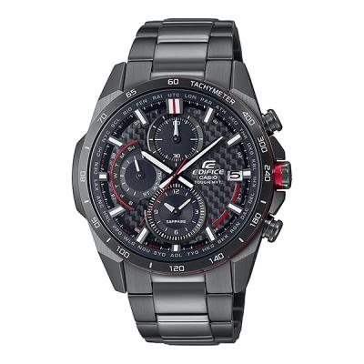 国内正規品 CASIO EDIFICE カシオ エディフィス カーボンダイアル+電波ソーラー グレー...