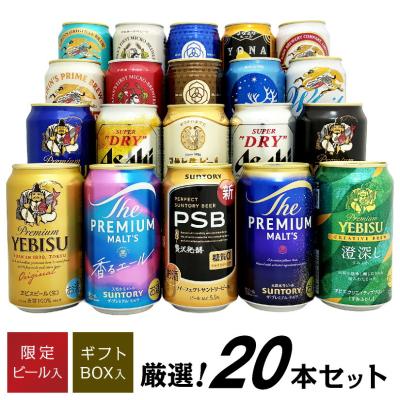 ビール ギフト 父の日 誕生日 内祝 プレミアム クラフトビール 定番ビール 国産ビール 飲み比べ ビールギフト 20種 20本 セット ビール @