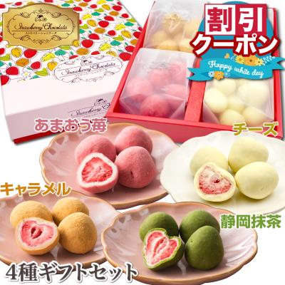 バレンタイン ギフト 2026 苺チョコ お菓子 プレゼント 低糖質 贅沢ストロベリーショコラータ4種 チョコレート トリュフチョコ 苺 キャラメル 詰め合わせ 小分け