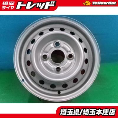 中古 スズキ エブリイ純正 スチールホイール 12インチ 4.0J +45 4H100 4本セット 庄 スタッドレス用 車検用 補修用 冬用 等に