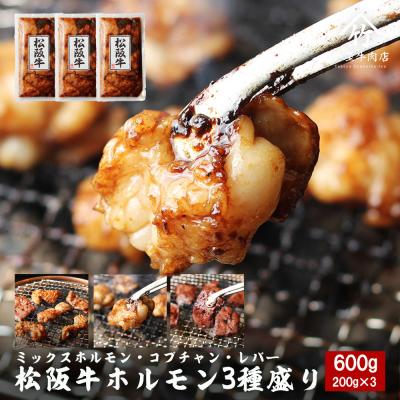 松阪牛 ホルモン 3種盛り 600ｇ