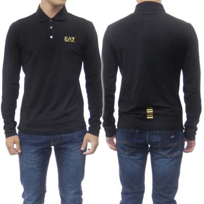 EMPORIO ARMANI エンポリオアルマーニ EA7 メンズ長袖ポロシャツ 8NPF05 PJM5Z ブラック EMPORIO ARMANI エンポリオアルマーニ EA7 メンズ長袖ポロシャツ 8NPF05 PJM5Z ブラック