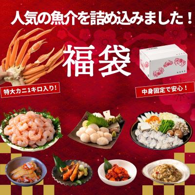 カニ入り福袋 ボイルズワイガニ脚  ホタテ 牡蠣 送料無料 ギフト 歳暮 贈りもの ズワイガニ かに カニ 蟹　
