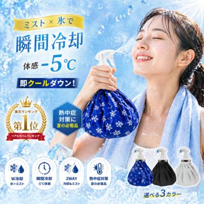 氷のう 氷嚢 スプレー 付き アイスバッグ 熱中症対策 冷却グッズ ゴルフ 繰り返し使える