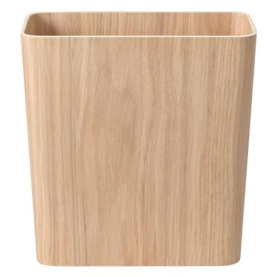 無印良品 木製ごみ箱 袋止めワイヤー付 オーク材突板 角型 02191221