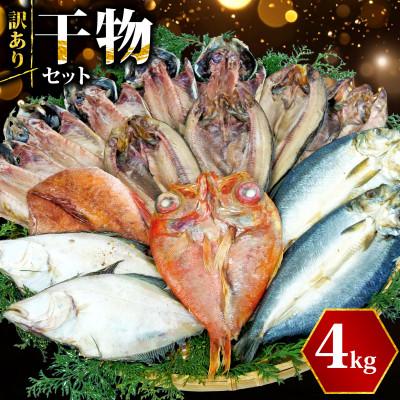 ふるさと納税 沼津市 【訳あり】干物 4kgおまかせセット 人気の海鮮詰め合わせ(アジ、ホッケ、他)