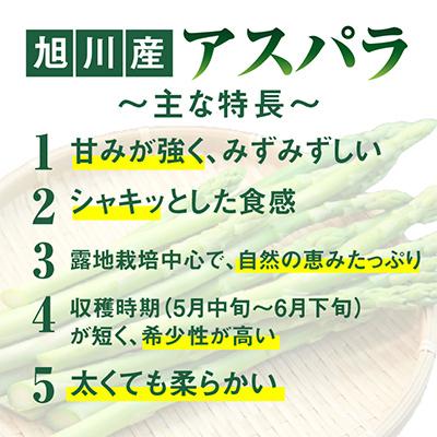 ふるさと納税 旭川市 【2026年発送】朝採りアスパラ(2L〜3Lサイズ)　約1kg_01704