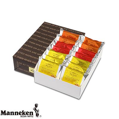ふるさと納税 尼崎市 マネケン ベルギーワッフル 14個入ギフトセット プレーン ココア メープル(TP14-PCMG)