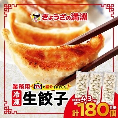 ふるさと納税 坂戸市 業務用冷凍生餃子3袋(180個)　ぎょうざの満洲