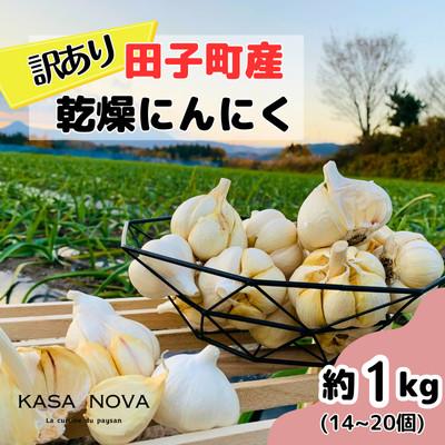 ふるさと納税 田子町 【訳あり】青森県田子町産にんにく(乾燥)『1kg』(14〜20個)