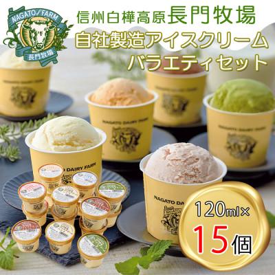 ふるさと納税 長和町 長門牧場　自社製造アイスクリーム　贅沢バラエティセット15個　クリスマススイーツギフト　長野県お歳暮