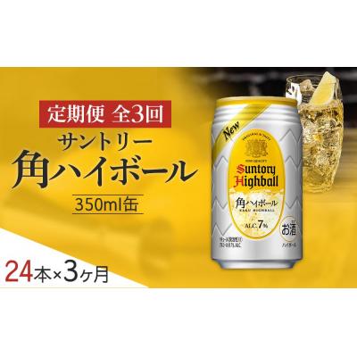 ふるさと納税 栃木市 【定期便3ヵ月コース】〈サントリー〉角ハイボール 350ml缶×24本(1ケース)