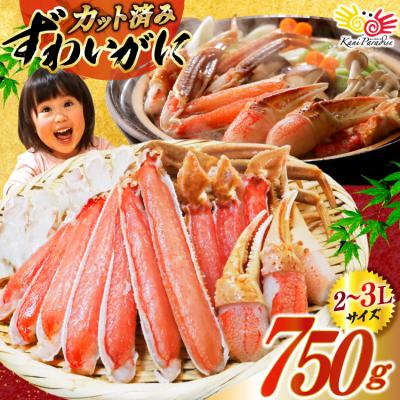 ふるさと納税 気仙沼市 年内配送 かに カット済生ずわいがに むき身 750g(正味重量600g) 20565652 ◎