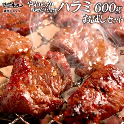 ハラミ 焼肉 肉 牛肉 焼き肉 焼肉セット バーベキュー BBQ やわらか 牛ハラミ 味噌だれ漬け お試しセット 600g バーベキューセット 食品 お肉 爆買