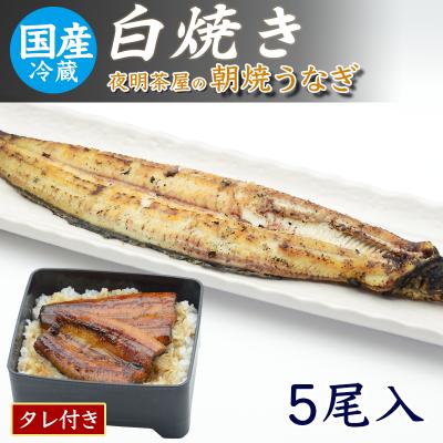 うなぎ 白焼き 5尾 国産 ウナギ 鰻 お取り寄せグルメ ギフト 柳川 朝焼き直送 冷蔵便 化粧箱・タレ入り・レシピ付き 特産品 名物商品